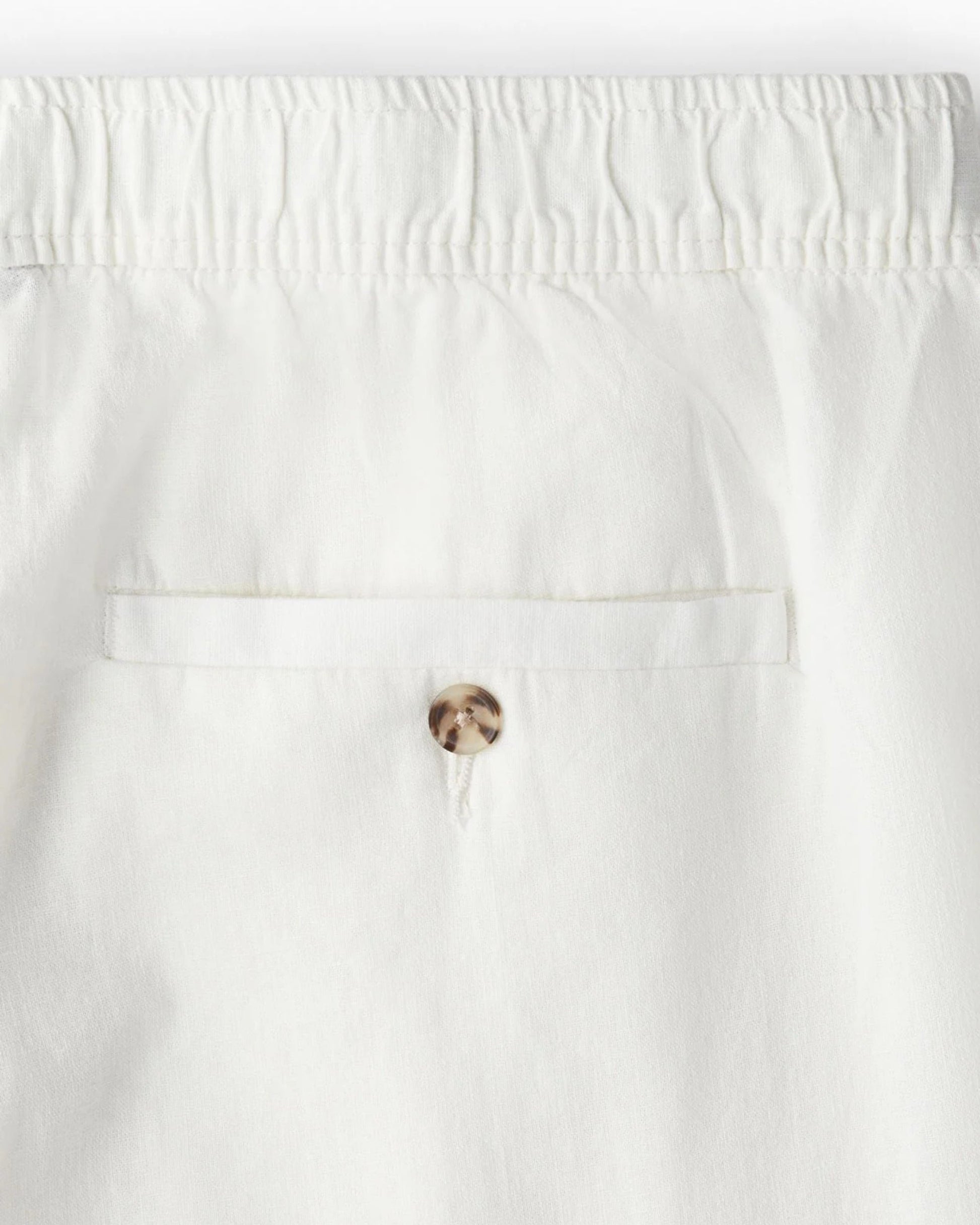 Men's white linen pants, front view – Grinenko & Co