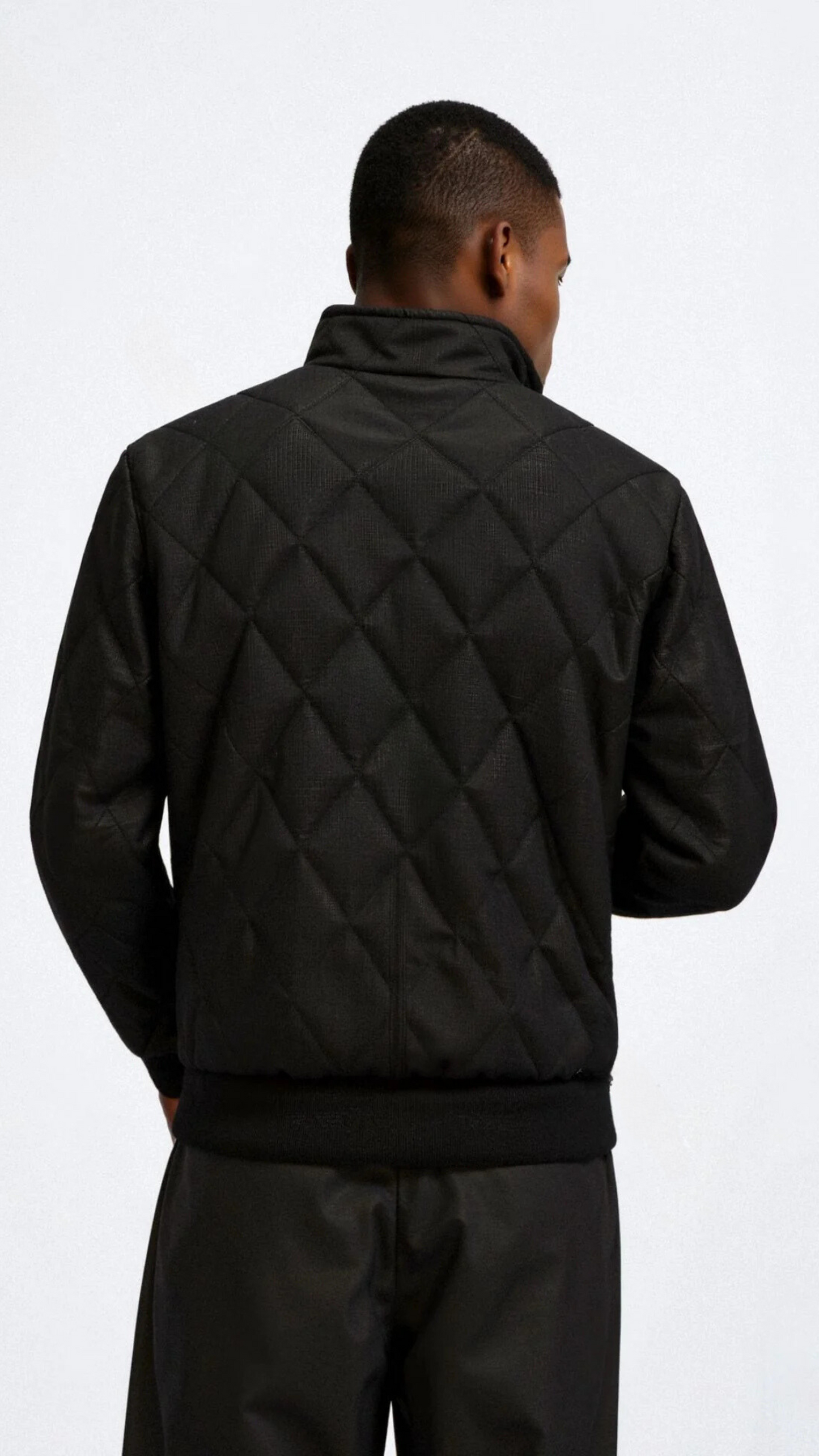 Elegant Men's Warm Fiber Casual Puffer Jacket