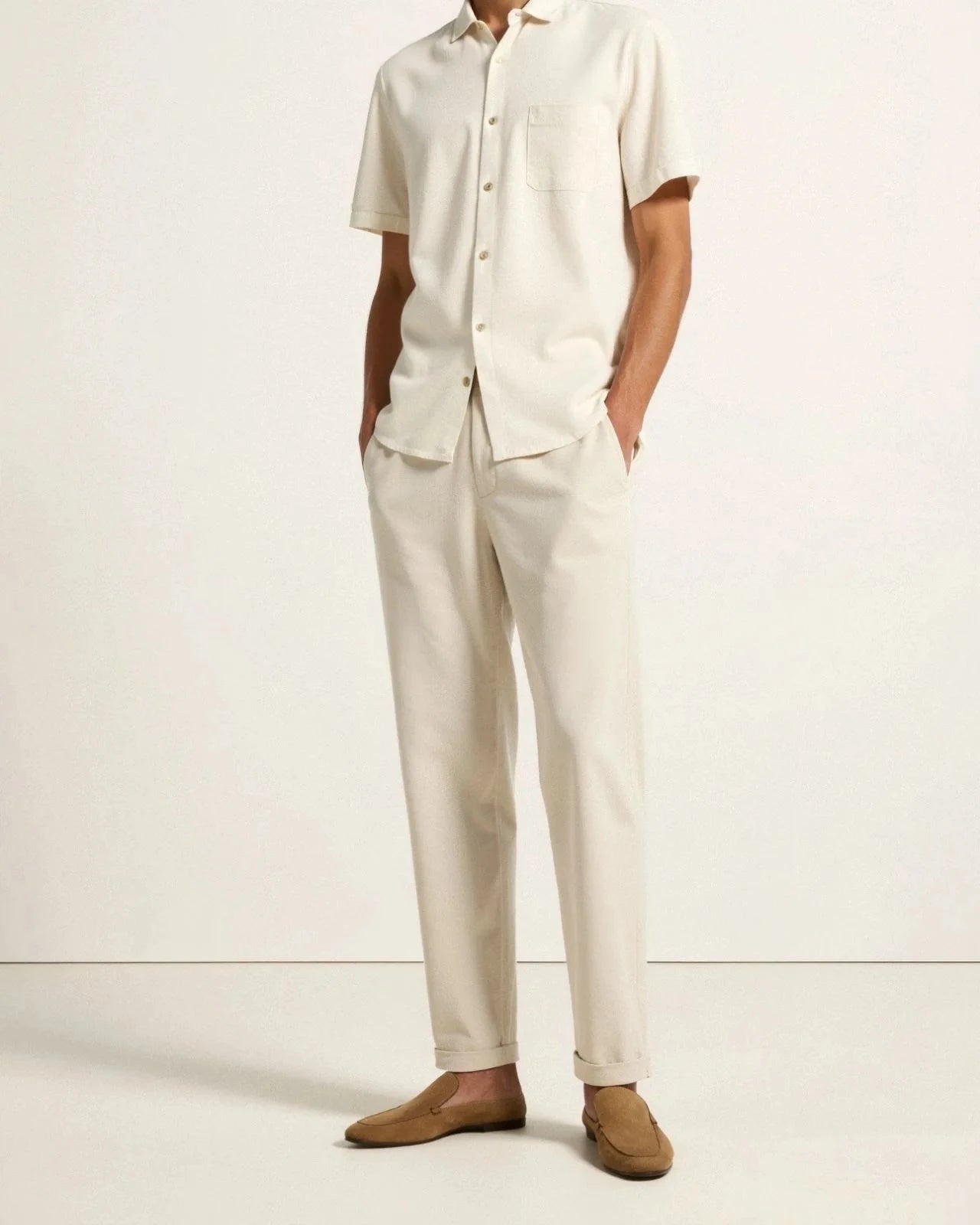 Breathable Solid Drawstring Linen Pants